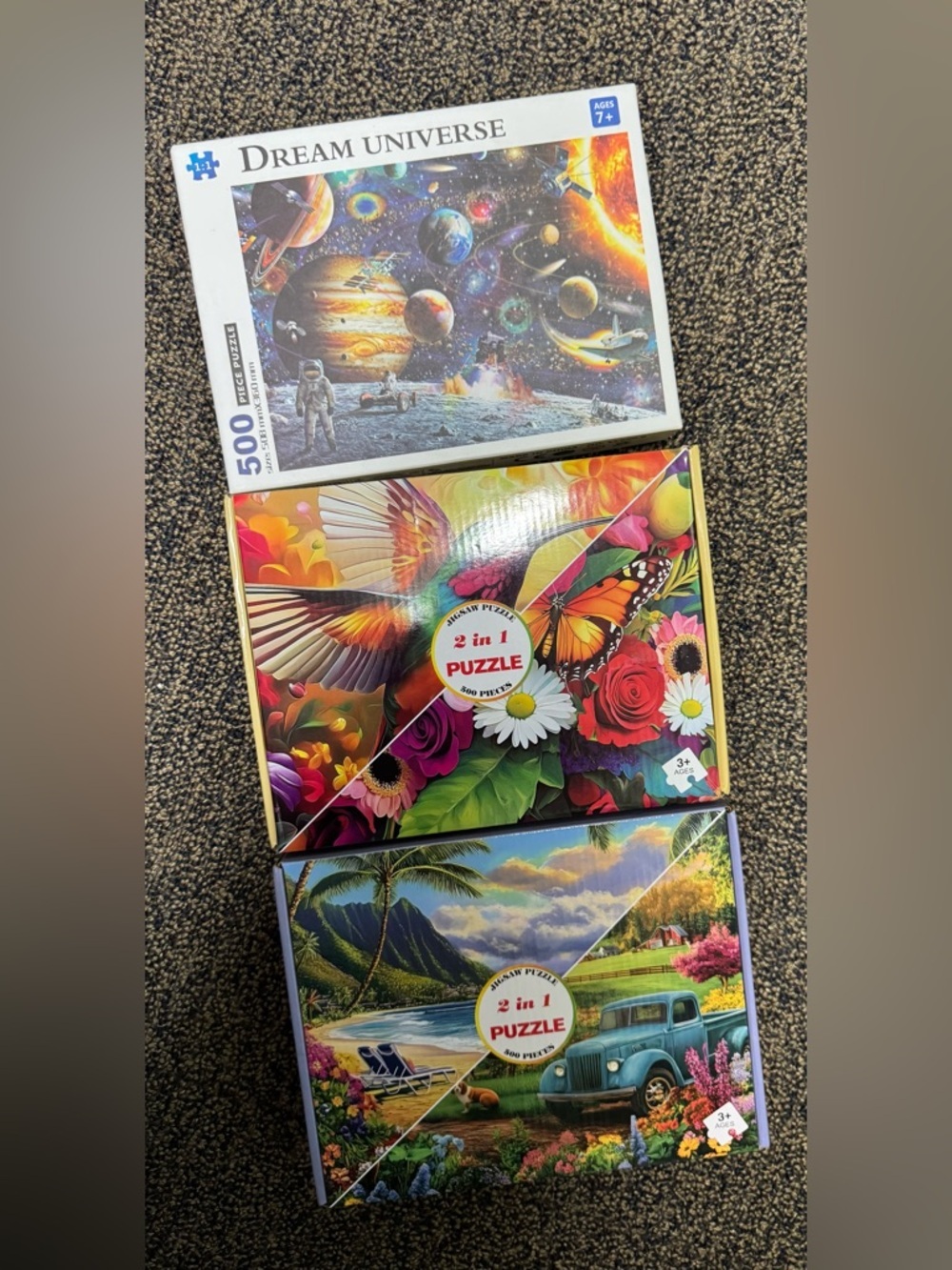 500-Piece Space Puzzle - Multicolor LOT OF 3